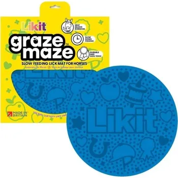 Miska pro psa LIKIT Lízací podložka pro koně Graze Maze blue (DOPRODEJ)