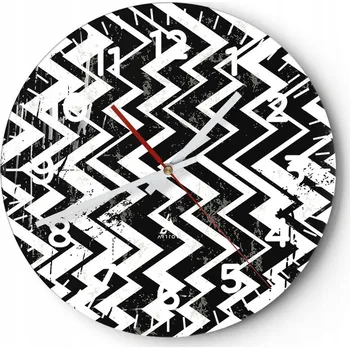 Hodiny Kuchyňské nástěnné hodiny 30x30 Abstrakce Moderní skleněné hodiny Tiché