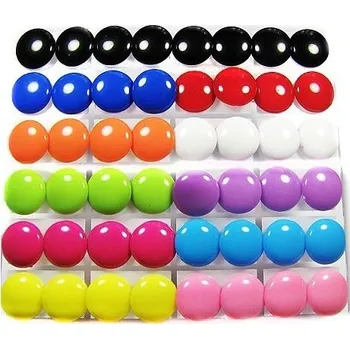 Náušnice Prosperk Náušnice pecky lentilky barevné Barva: Červená