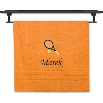 Ručník Ručník se jménem NA PŘÁNÍ oranžový 50x100 Tenisová raketa