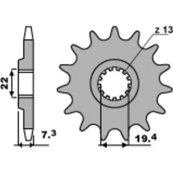 Nářadí na motocykly PBR Ocelová standardní přední řetězová kola 434 - 520 434.15.18NC