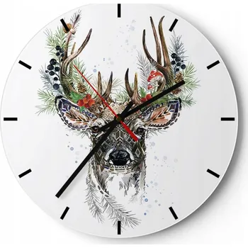 Hodiny Velké nástěnné hodiny 40x40 Abstrakce Skleněné hodiny Kulatý Tiché