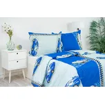 Povlak na polštář bavlněný Stanex Auta modrá (LS122), 40 x 40 cm, Knoflíkové