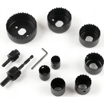 Vrták Sada děrových pil na dřevo s adaptérem 19-64 mm s vrtákem 1 1 Ks POLAX 41-002