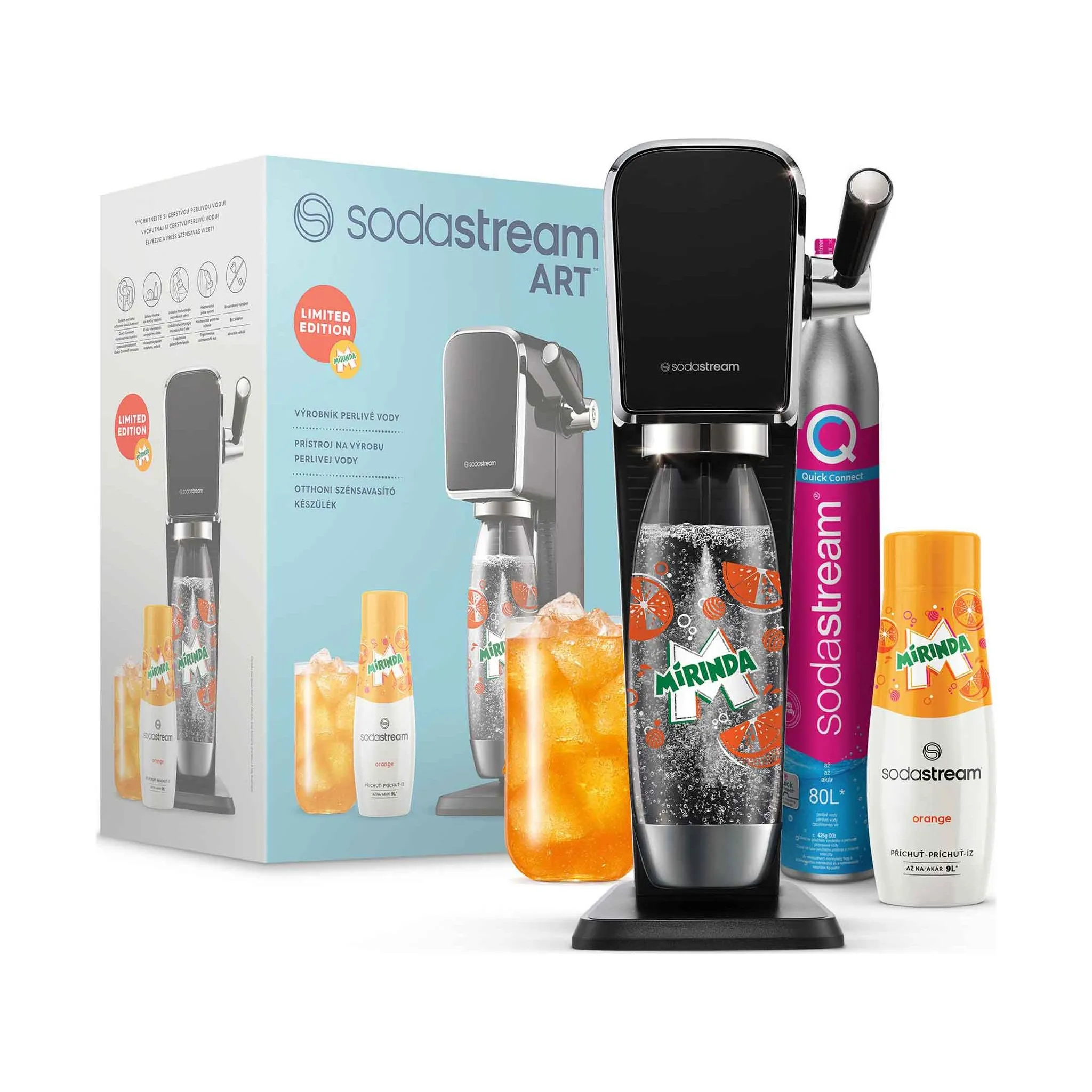 Fotografie 1 - Výrobník sody SodaStream Art černý Mirinda Megapack