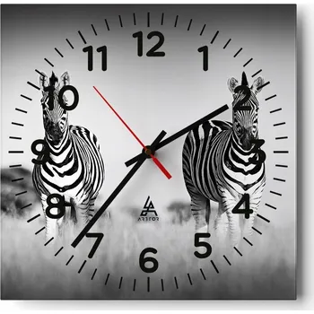 Hodiny Kuchyňské nástěnné hodiny 30x30 Zvířata Skleněné hodiny do obýváku Moderní Tiché