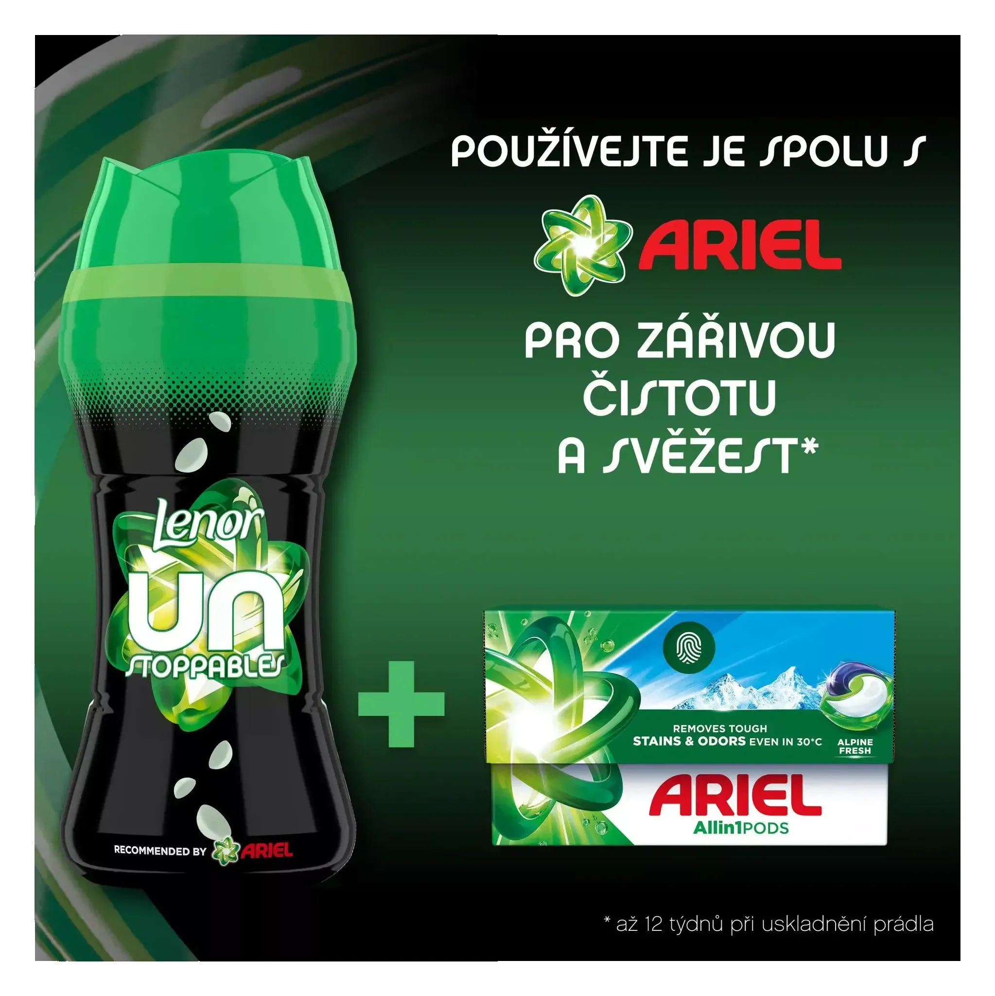 Fotografie 4 - Parfém na praní Lenor Unstoppables vonné perličky 495 g Scent Of Ariel