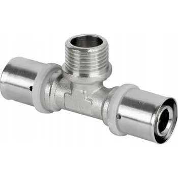 rozdělovač topení Aqbau t-rozdělovač PEX/VNITŘNÍ ZÁVIT/PEX SVĚRACÍ 25 x 3/4 x 25 mm mosaz instalace