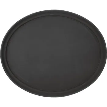 Kristallon protiskluzový oválný tác plastový černý 685 x 560mm