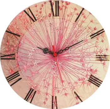 Hodiny Nástěnné hodiny Dandelion 3030MS-081, 30 cm, růžová