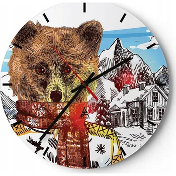 Hodiny Nástěnné hodiny do kuchyně 30x30 Abstrakce Skleněné hodiny do obýváku Tiché