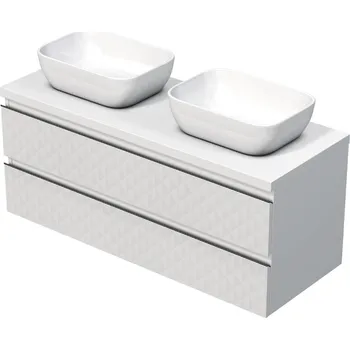 Koupelnový nábytek Koupelnová skříňka s krycí deskou SAT Cube Way 120x47,5x46 cm bílá mat CUBE3D461202ZBKD - CUBE3D461202ZBKD