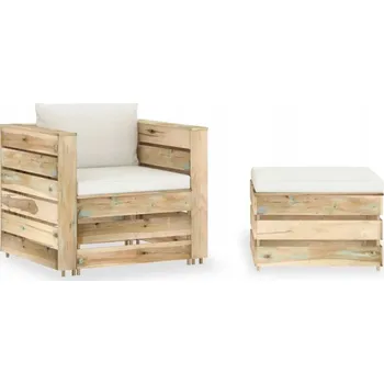 Sada zahradního nábytku ze dřeva VidaXL, hnědá, 2 ks