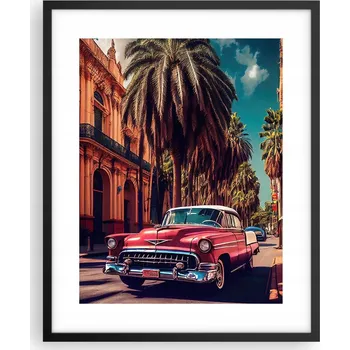 Obraz Foto obraz plakát na zeď v černém rámu 40x50 retro plakáty do obýváku