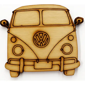 Vánoční dekorace Dřevěný výřez auto WV č.1