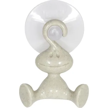 Věšák Koupelnový háček na ručníky s přísavkou MORITZ, béžový, KOZIOL