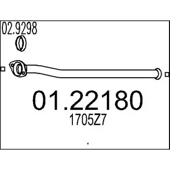 Výfuková trubka MTS Výfuková trubka MTS 01.22180