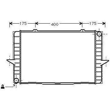 Chladič motoru LKQ Chladič vody 44.20.500