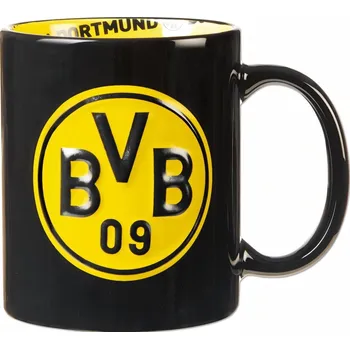 BORUSSIA DORTMUND Keramický hrnek Borussia Dortmund, černý, 300 ml