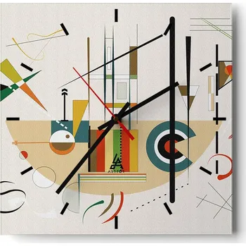 Hodiny Velké nástěnné hodiny 40x40 Abstrakce Skleněné tiché hodiny