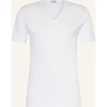 Pánské tričko Zimmerli Pánské Tričko S Výstřihem Do V Sea Island, bílá, 52