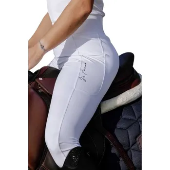 Jezdecké kalhoty Dámské jezdecké legíny EQUITHEME Flora white (42)