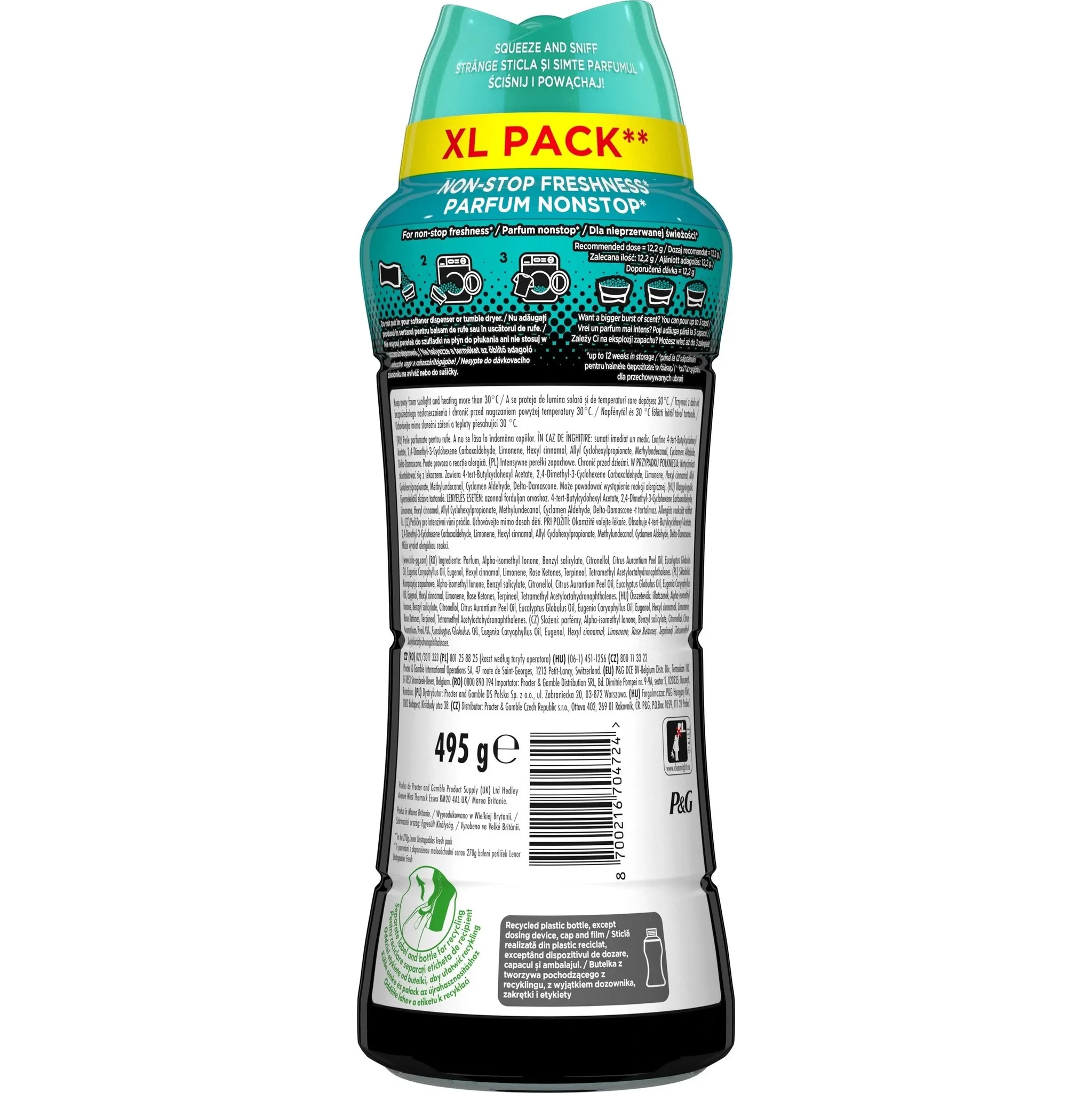 Fotografie 2 - Parfém na praní Lenor Unstoppables vonné perličky 495 g Fresh