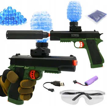 Dětská zbraň AUTOMATICKÁ PISTOLE NA GELOVÉ KULIČKY PUŠKA VELKÁ + DÁREK 3000 KULIČEK