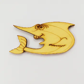 Vánoční dekorace Dřevěný výřez mečoun č.1