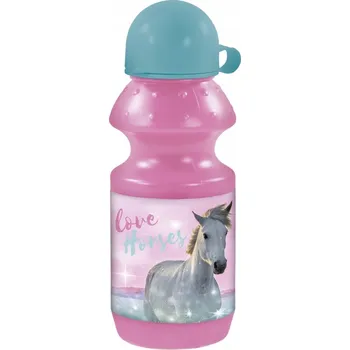 BÍLÝ KŮŇ LAHEV NA PITÍ pro dívku 2148