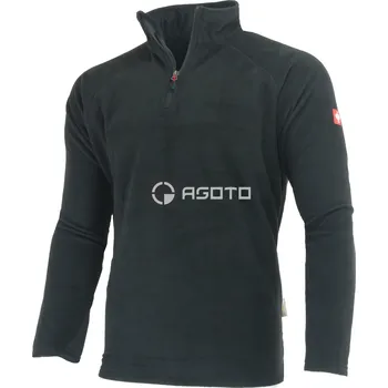 Pánská mikina Engelbert Strauss Troyer černá pánská pracovní mikina kr. zip XL