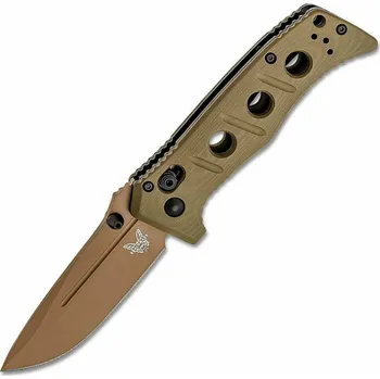 kapesní nůž Benchmade 273FE-2 Mini Adamas OD Green taktický nůž 8,3 cm, hnědá, zelená, G10