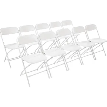 Jídelní židle Bolero skládací židle z PP bílá (sada 10ks)