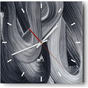 Hodiny Velké nástěnné hodiny 40x40 Abstrakce Skleněné tiché hodiny