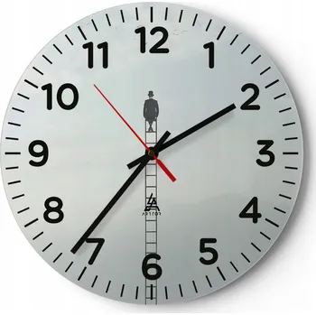 Hodiny Kuchyňské nástěnné hodiny 30x30 Abstrakce Moderní skleněné hodiny Tiché