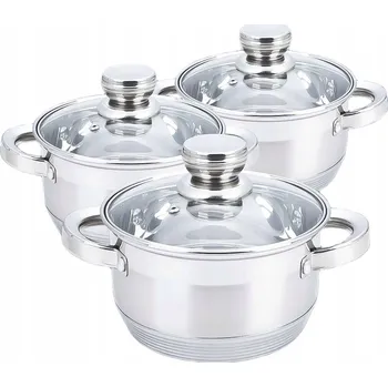 Sada nádobí Sada hrnců nerezová ocel Edenberg , 6 kusů