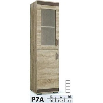 Knihovna Promax Vitrína Petr P7A/50 cm levá