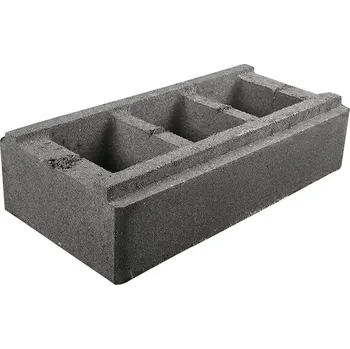 plotová tvarovka Tvárnice plotová DITON VERSO průběžná černá 300×600×150 mm