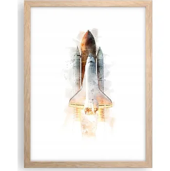 Obraz Obraz plakát v rámu světlý dub do obýváku 30x40 vesmír plakáty na zeď