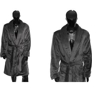 Pánský župan Pánský fleecový župan COMFORT KING vel. L tmavě šedý