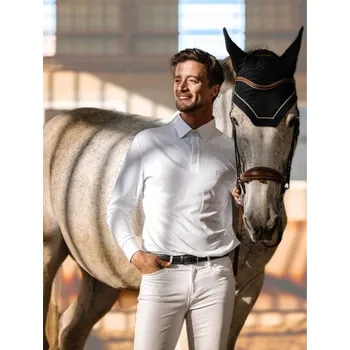 Chlapecké tričko Chlapecké závodní tričko EQUITHEME Dany bílé (14 roků)