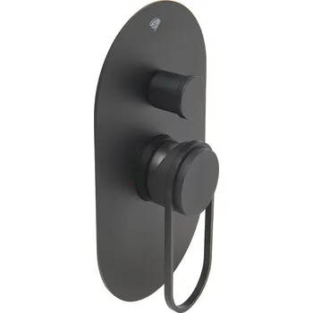 Sprchová a vanová baterie SAT Fusion včetně podomítkového tělesa matná černá SATBSFU215KPCC - SATBSFU215KPCC