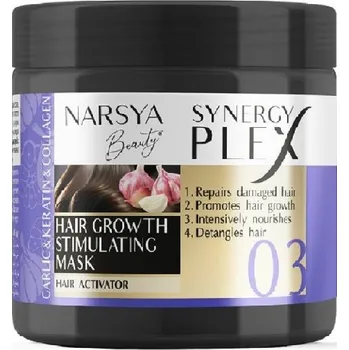 Vlasová regenerace Arsy Cosmetics NARSYA BEAUTY SYNERGY PLEX maska na růst vlasů, 350 ml