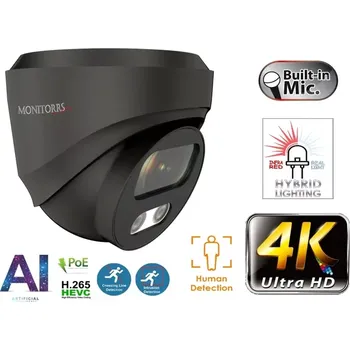 IP kamera Monitorrs Security AI hybrid Light IP kamera 8 MPix GDome (6482)