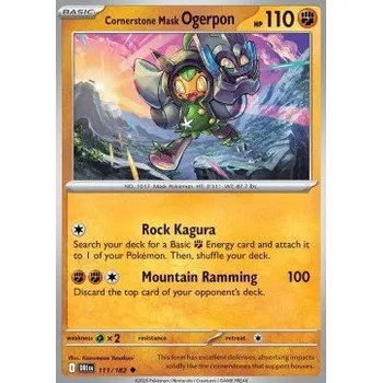Karetní hra Pokémon DRI 111/182 Cornerstone Mask Ogerpon - Destined Rivals Stav: Near Mint, Verze: REVERSE HOLO
