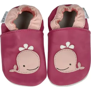 Capáčky CAPIKI kožené capáčky Velrybka růžová 18-24M
