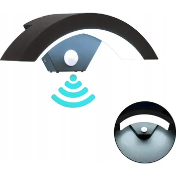 Nástěnné svítidlo Nástěnné LED svítidlo NAD DRZWI 18W studená bílá s detektorem pohybu MEGAKABEL