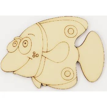 Vánoční dekorace Dřevěný výřez ryba č.3