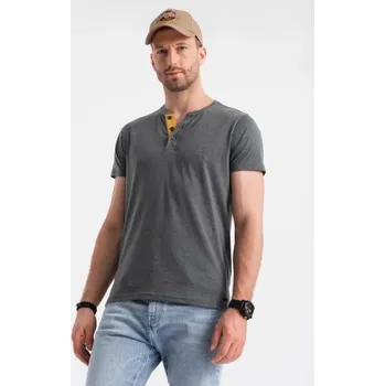 Ombre Clothing Pánské tričko s knoflíky v6 om-tsct-0155