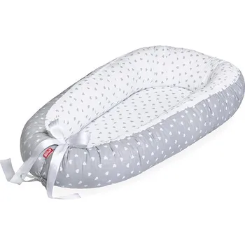 Hnízdečko pro miminko SCAMP Soft Little Heart White Grey